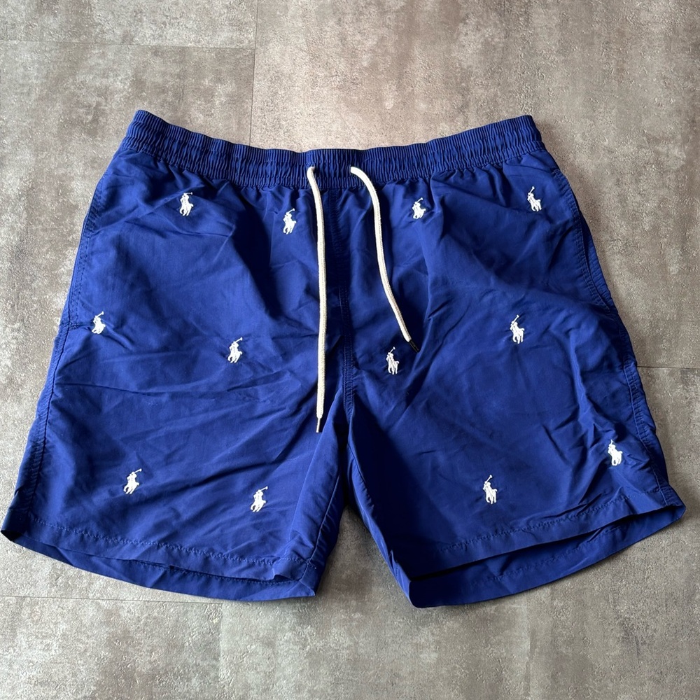 Polo Ralph Lauren All Over Pony Swim Shorts Men’s XL Blue